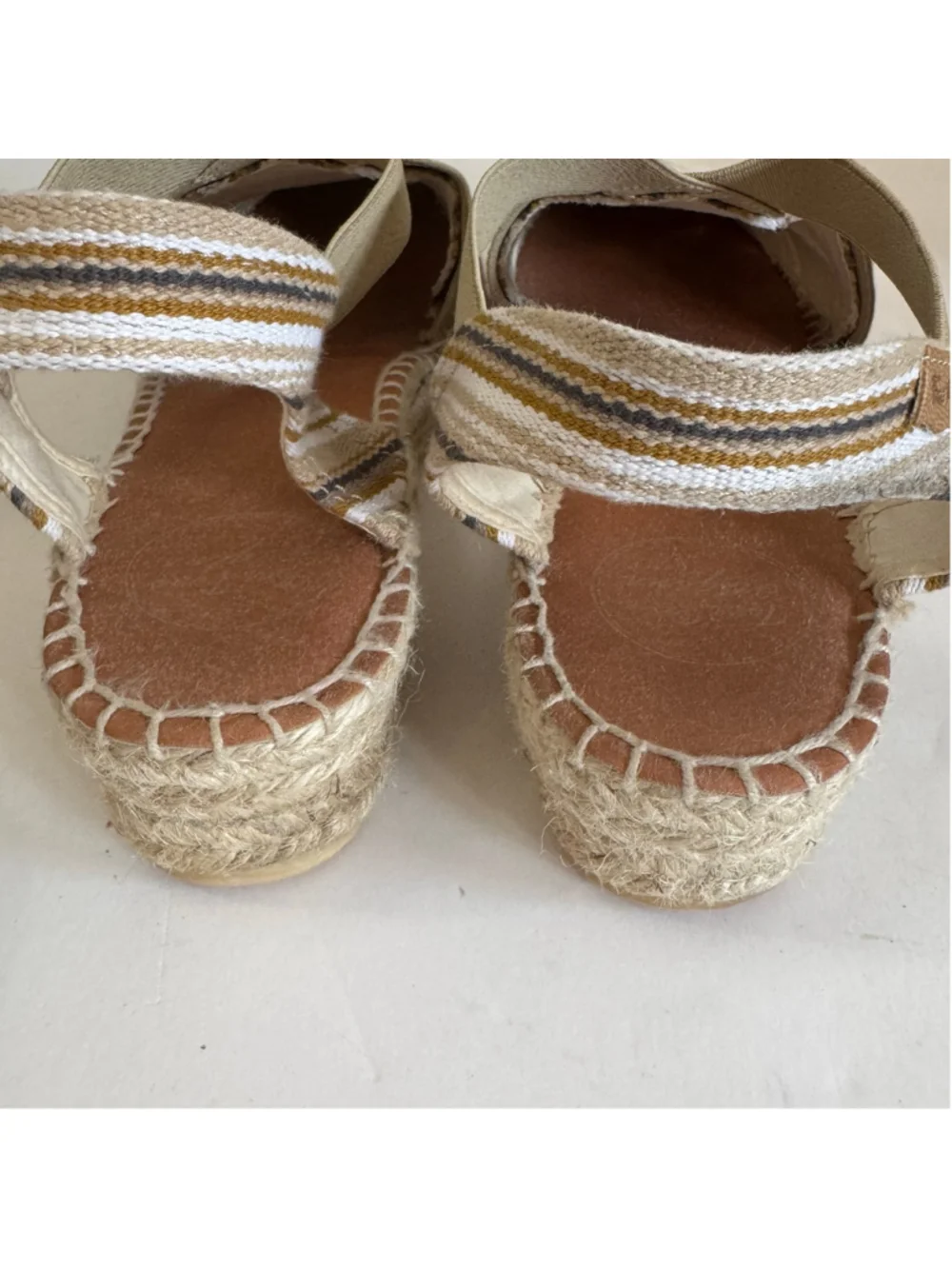 Toni Pons Striped Espadrille Slingback Sandals Size 41/US 9 Made in Spain
